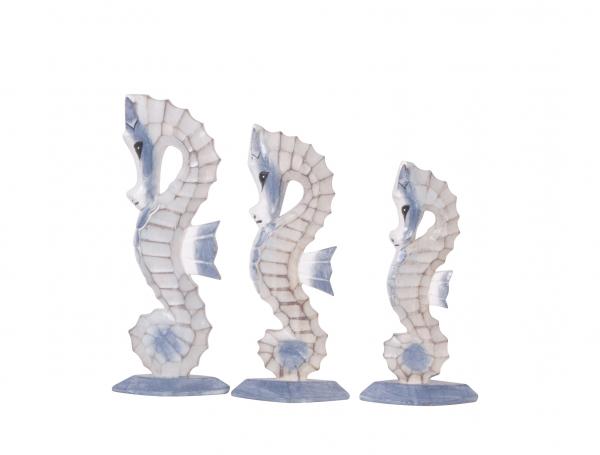 Seepferde blau grau  ( 3-er ) Set